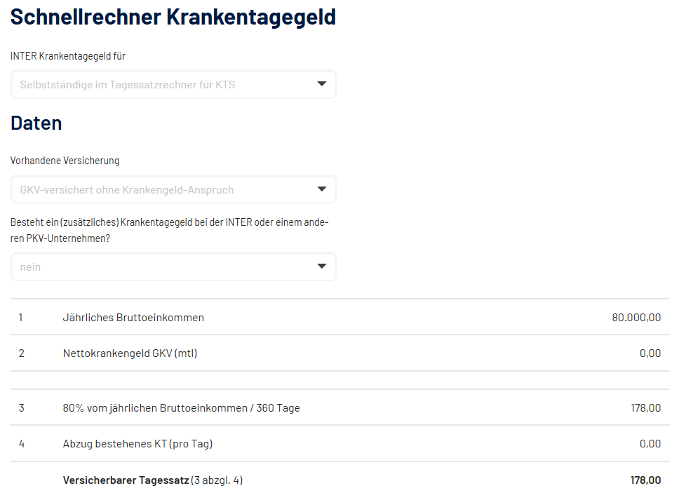Krankentagegeld für Psychotherapeuten 