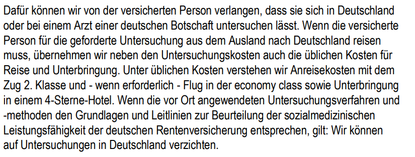 Auslandsregelung BU HDI