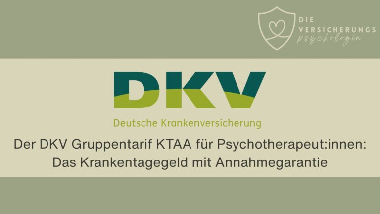 DKV Gruppentarif Krankentagegeld für Psychotherapeuten (KTAA)