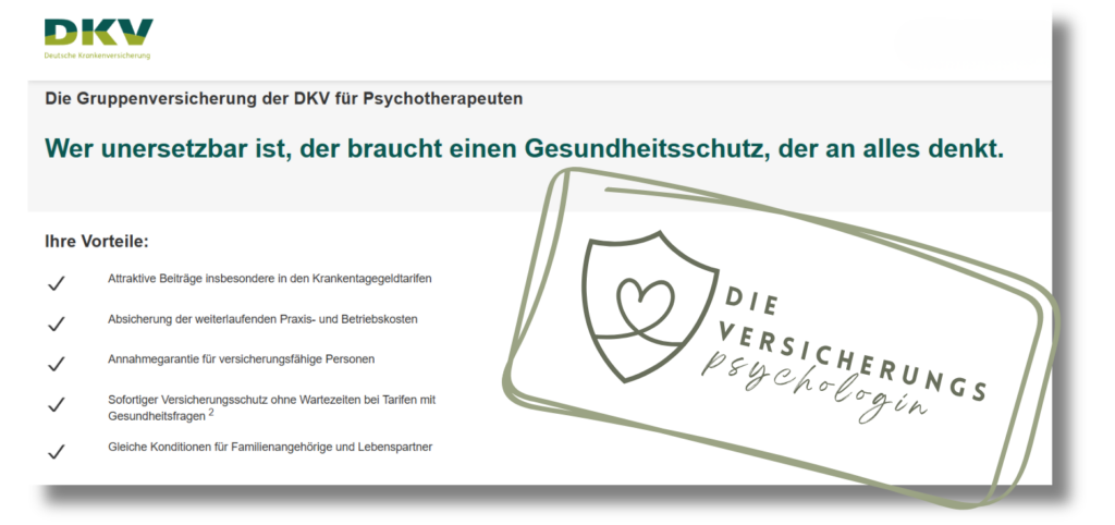 Vorteile DKG Krankentagegeld für Psychotherapeuten